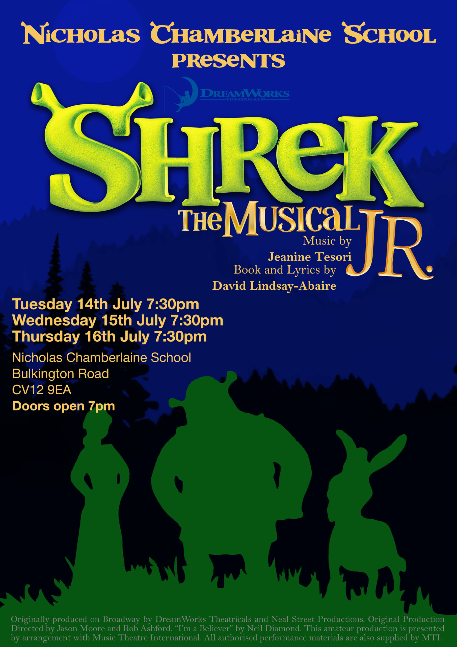 NCS School Musical 2026: Shrek JR.