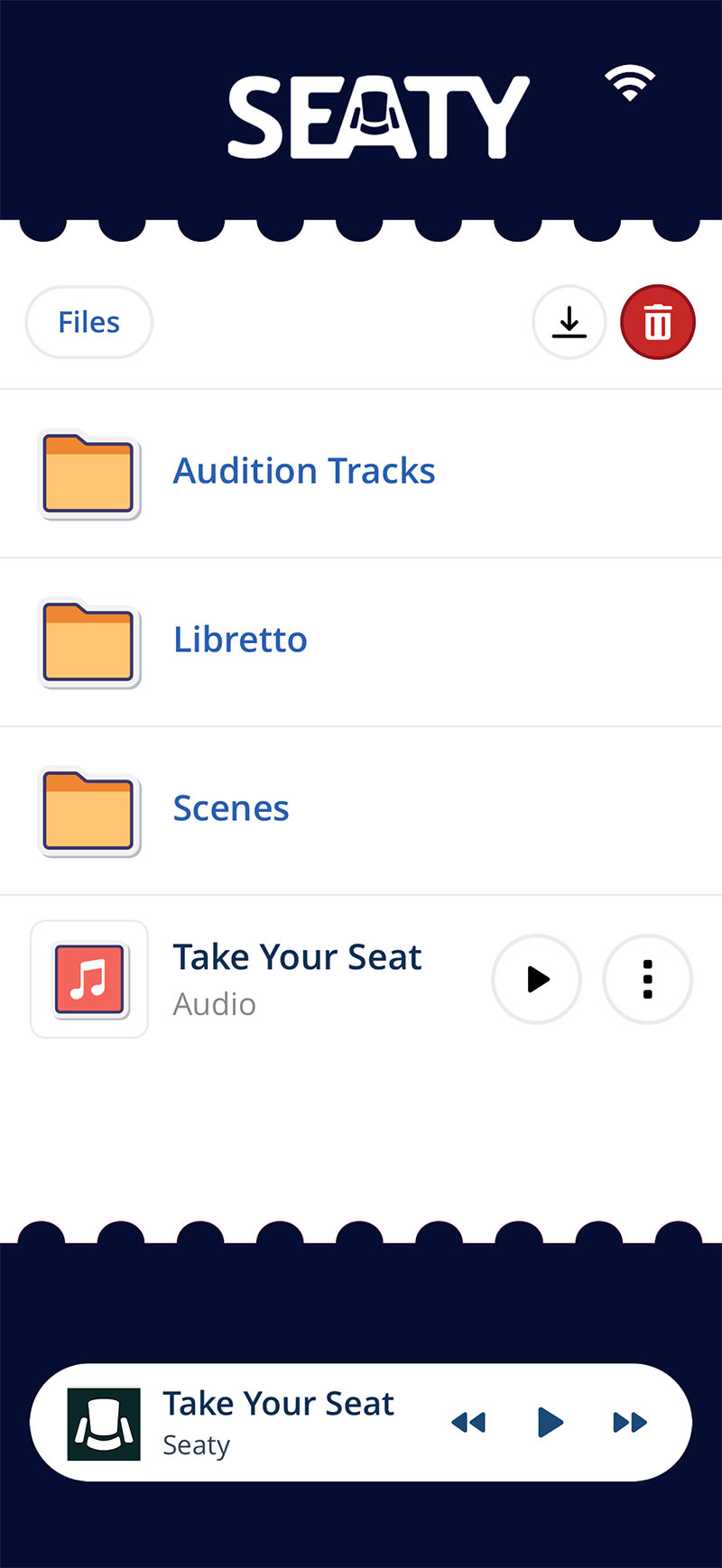 File sharing for a visiting theatre company