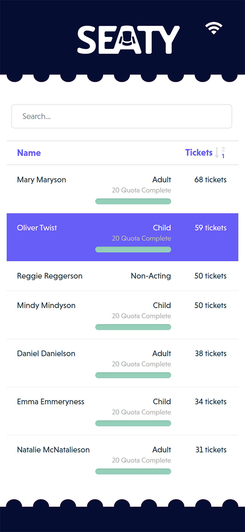 Member management and quotas interface