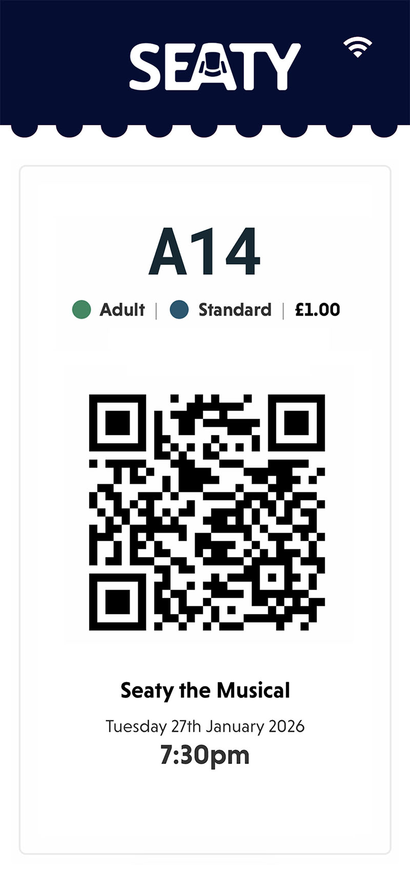 A variety of village hall events shown as tickets